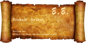 Bodnár Brúnó névjegykártya