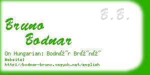 bruno bodnar business card